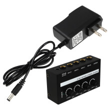 4Stk 4-Kanal Sound Mixer Schwarz Kompakt Für Musik Und Club