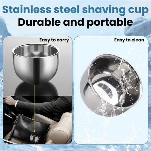 Stainless Steel Brush Shave Bowl Shave 2