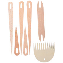 3Sets Kinderset Holz Webhilfen Khaki Langlebig Ohne Raue Kanten