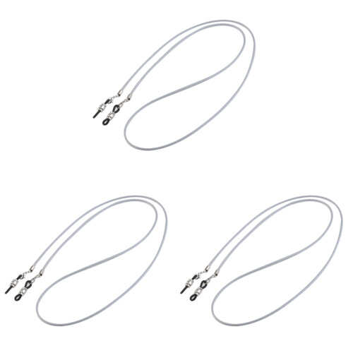 3Stk Graue Brillenkette Wachs Mit Metall Silikon 1