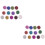 24 Glitter Lidschatten Pulver Profi Puderset Farben 6
