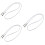 3Stk Graue Brillenkette Wachs Mit Metall Silikon 7