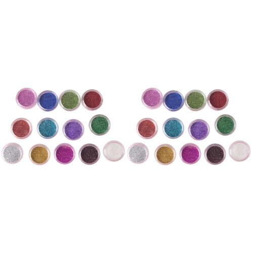 24 Glitter Lidschatten Pulver Profi Puderset Farben 1
