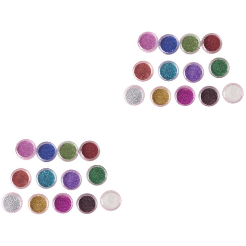 24 Glitter Lidschatten Pulver Profi Puderset Farben 2