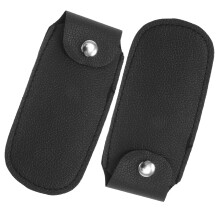 4Stk Schlichte Leder Mundharmonika Schwarz Langlebig Praktisch