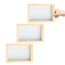 15Stk Khaki DIY Holzrahmen Mit Für Papierfertigung Und Siebdruck
