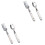 4Stk Kinder Tischbesteck Gabel Beige Kinder 3
