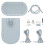 4Sets DIY Rucksack Bastelset Hellblau Mit Robustem PU Leder Zubehör 1