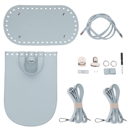4Sets DIY Rucksack Bastelset Hellblau Mit Robustem PU Leder Zubehör