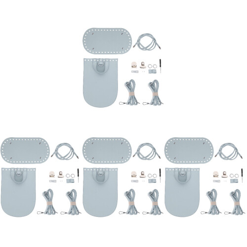 4Sets DIY Rucksack Bastelset Hellblau Mit Robustem PU Leder Zubehör 1