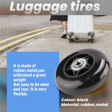 2 Set Luggage Suitcase Replacement Wheels OD 80mm