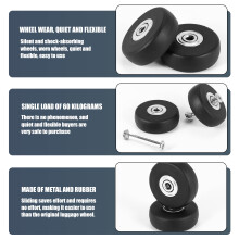 2 Conjuntos de Rodas de ReposiçãO de Mala de Bagagem Eixos Deluxe Ferramenta de Reparo OD 50Mm