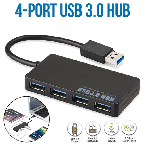 USB 3.0 Hub 4-Poorts Snelle, Slanke, Compacte Uitbreidingssplitter 2