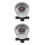 2Ensembles Manomètres Auto Pression Huile Alliage Aluminium Noir 8