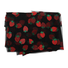 2Pcs Black Strawberry Fabric DIY Sewing Decorative Craft Lightweight