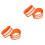 2Pièces Brassards Réfléchissants Orange Élastiques Confortables Sport 5