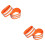 2Pièces Brassards Réfléchissants Orange Élastiques Confortables Sport 8
