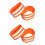 2Pièces Brassards Réfléchissants Orange Élastiques Confortables Sport 7