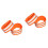 2Pièces Brassards Réfléchissants Orange Élastiques Confortables Sport 6