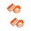 2Pièces Brassards Réfléchissants Orange Élastiques Confortables Sport 9