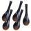25Pcs Simple Style Black Ceramic Soup Spoons Bulk Home and Restaurant 3