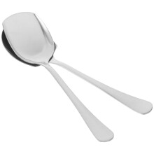 6Pcs Large Stainless Steel Serving Spoons Set Silver for Home & Party
