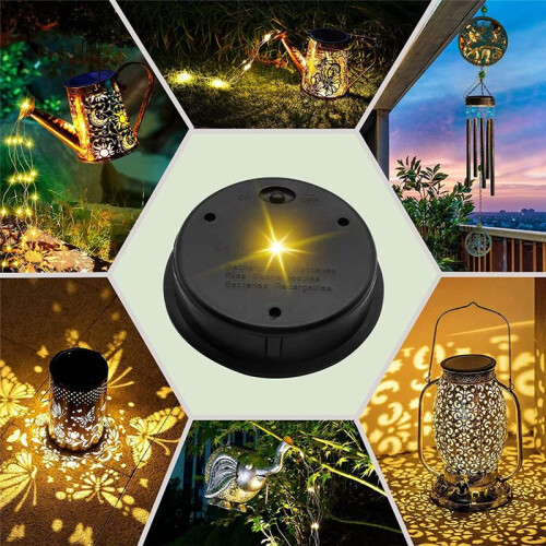 1 Pack  Solar Light Replacement Top for Outdoor Hanging Lanterns, More Powerful More  Efficient 2