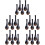 25Pcs Simple Style Black Ceramic Soup Spoons Bulk Home and Restaurant 8