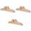 3Pièces Fixations En Bois Khaki Pour Supports De Cloison À 3
