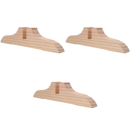 3Pièces Fixations En Bois Khaki Pour Supports De Cloison À 2