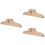 3Pièces Fixations En Bois Khaki Pour Supports De Cloison À 6