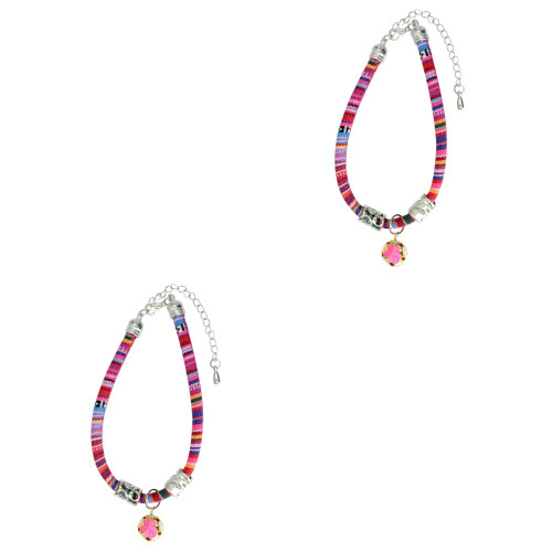 2Pièces Colliers Chat Ajustables Avec Clochette Rose 2