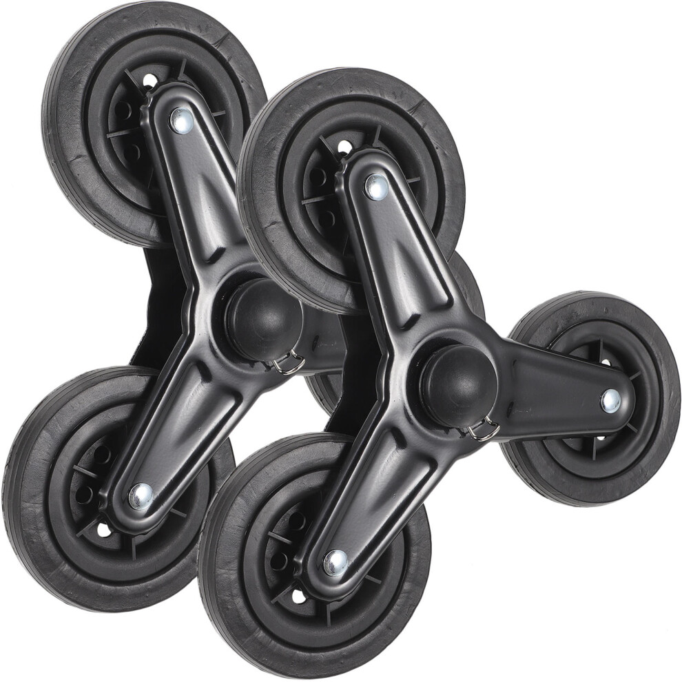 3Pairs Durable Trolley Casters Iron Plastic Cart Wheels 353813214097