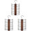 3Pcs Light Brown Multi-Purpose Belt Tie Scarf Rack for Home 4