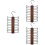 3Pcs Light Brown Multi-Purpose Belt Tie Scarf Rack for Home 7