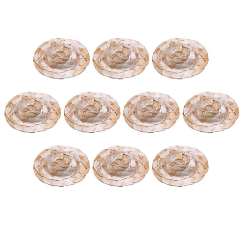 40Pcs Mini Straw Craft Hats Lightweight Woven Doll Decor