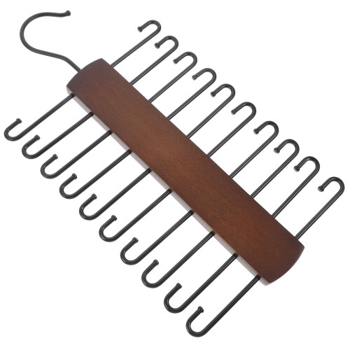 3Pcs Light Brown Multi-Purpose Belt Tie Scarf Rack for Home 1