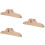 3Pièces Fixations En Bois Khaki Pour Supports De Cloison À 7