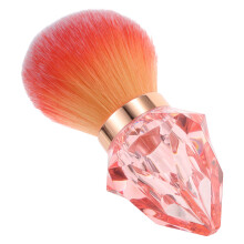 2Pcs Pink Diamond Nail Dust Cleaner Brush Soft Bristles for Nails