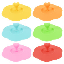 Silicone Glass Cup Covers,6Pcs Silicone Cup Lids Reusable Anti-Dust Cup Covers Cute Coffee Tea Mug Cover for Drinks