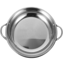 2Pcs Stainless Steel Cooking Pots with Handles Durable Kitchen Wok Pan