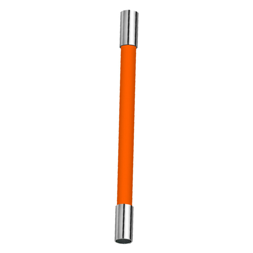 2Pcs Orange Faucet Extension Tube Copper Silicone Stainless Steel 032444218444