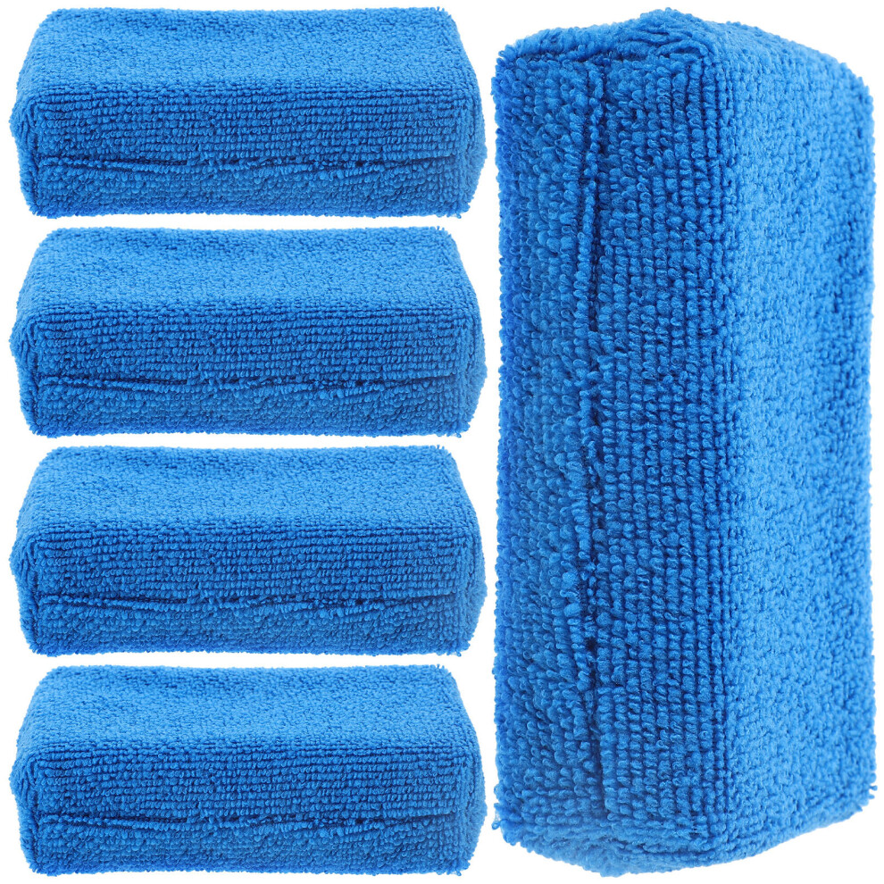 15Pcs Fiber Car Wax Applicator Towels Buffing Pads For Detailing Blue 032444226265