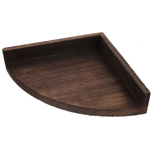 2Pcs Wall-Mounted Floating Shelf Coffee Wood Organizer for Home Decor