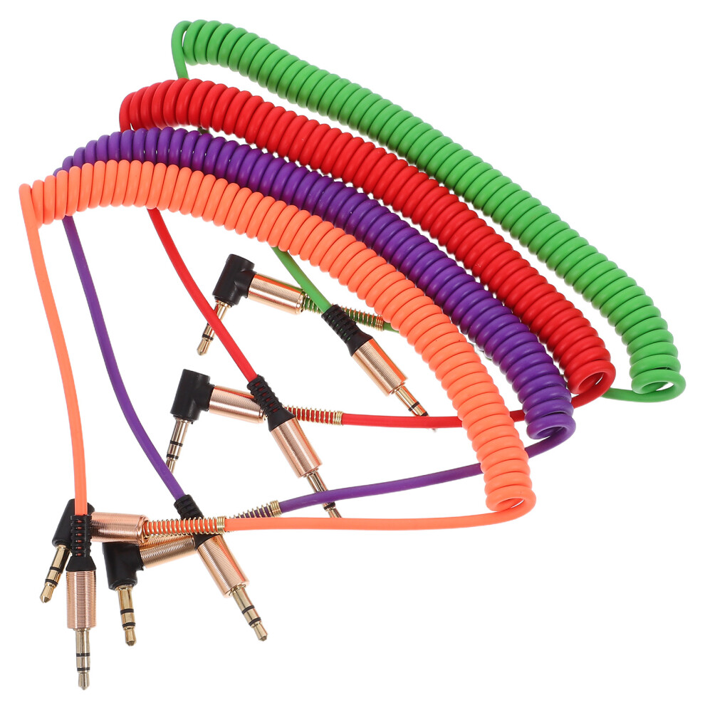 Photos - Cable (video, audio, USB) 12Pcs Coiled 3.5mm Male to Male Stereo Audio Cable Assorted Color