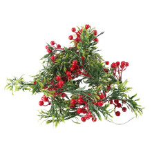 2 Meter 20 Led String Light Outdoor Christmas Pine Leaves Berry Light LED Copper Wire Fairy Garland Patio Decorate Lamp
