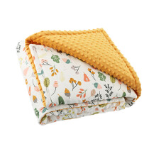 2Pcs Newborn Cotton Blanket Baby Yellow Plush Cartoon Design Blanket