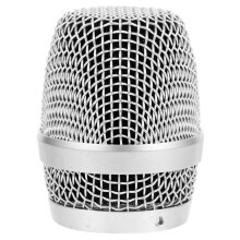 5Pcs Metal Mic Head Replacement Silver Microphone Grille Durable Parts