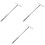 3Pcs Multi-Function Handheld Sign Rods for Outdoor Events Silver Steel 5