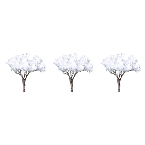 3Pcs Artificial Mini Tree Plants For Garden House Model Decor 1